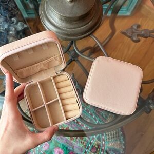 Pink Travel Jewelry Organizer